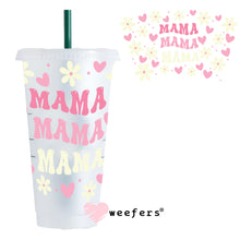 Load image into Gallery viewer, Mama Hearts and Flowers UV DTF Cup Wrap - Weefers
