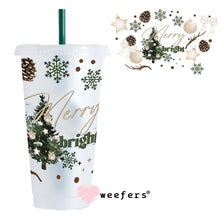 Load image into Gallery viewer, Merry Christmas Wintergreen UV DTF Cup Wrap - Weefers
