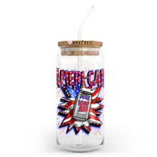 Load image into Gallery viewer, a glass jar with a cell phone inside of it
