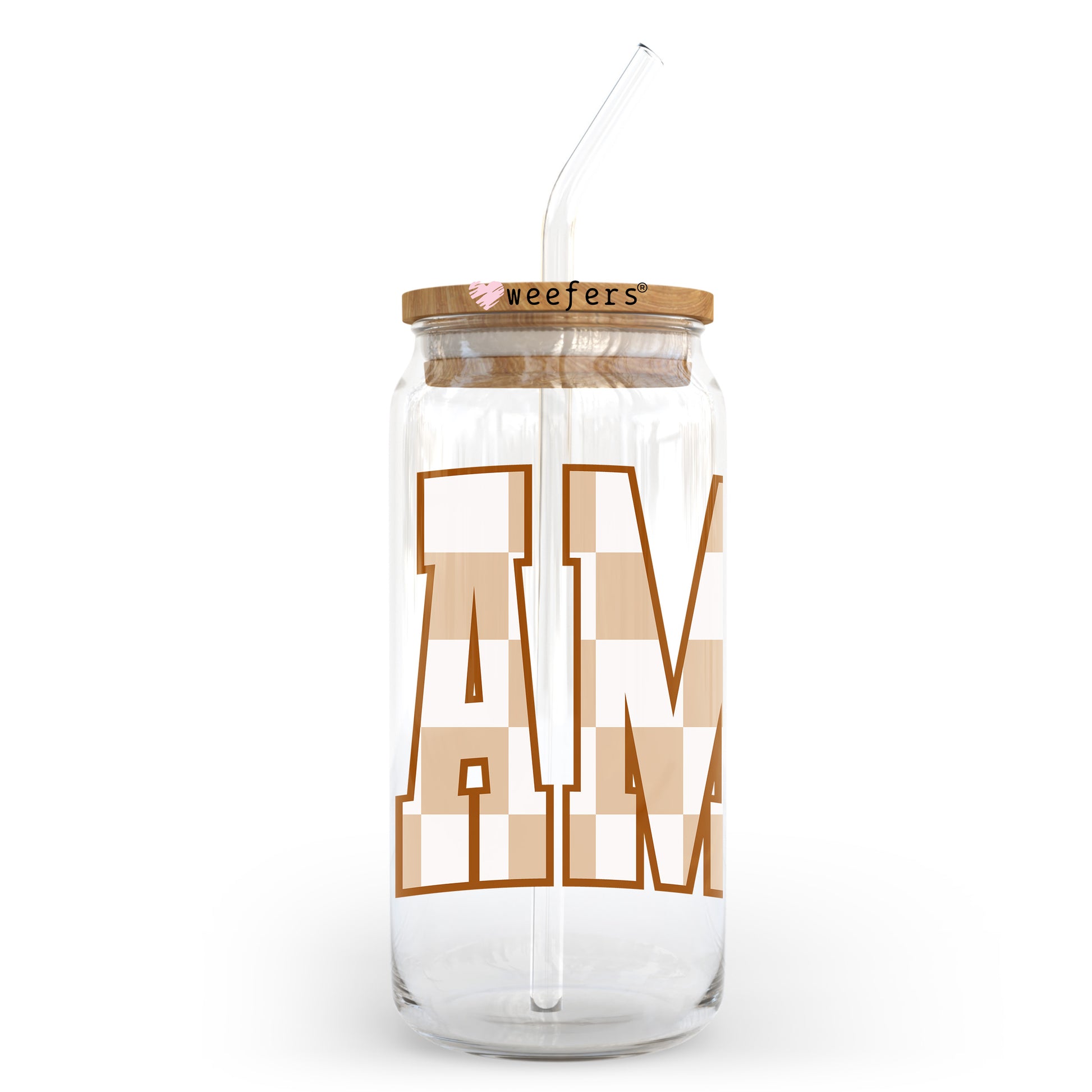 Mama Beige 20oz Libbey Glass Can, 34oz Hip Sip UV DTF or Sublimation Decal Transfer - Weefers