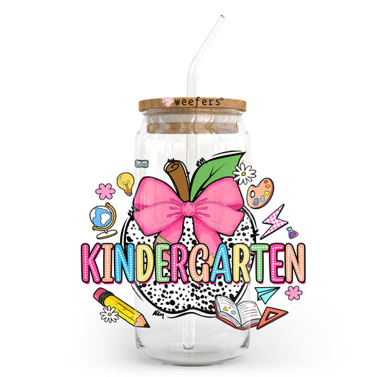 Kindergarten 20oz Libbey Glass Can, 34oz Hip Sip, 40oz Tumbler, 24oz Cold Cup UV DTF or Sublimation Decal Transfer - Weefers