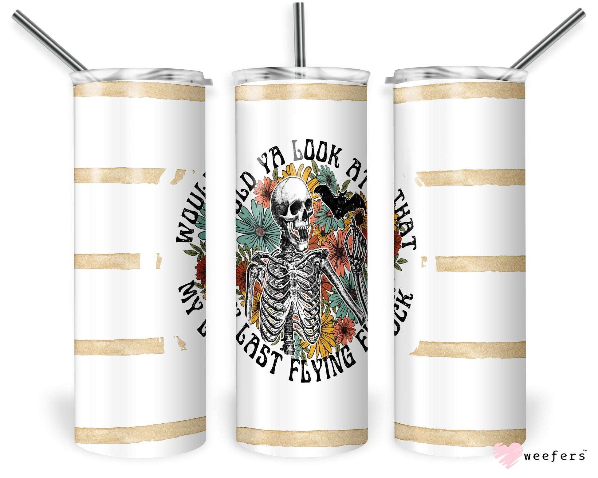 20oz Skinny Tumbler Wrap - Sassy Flyin' F Given - Weefers