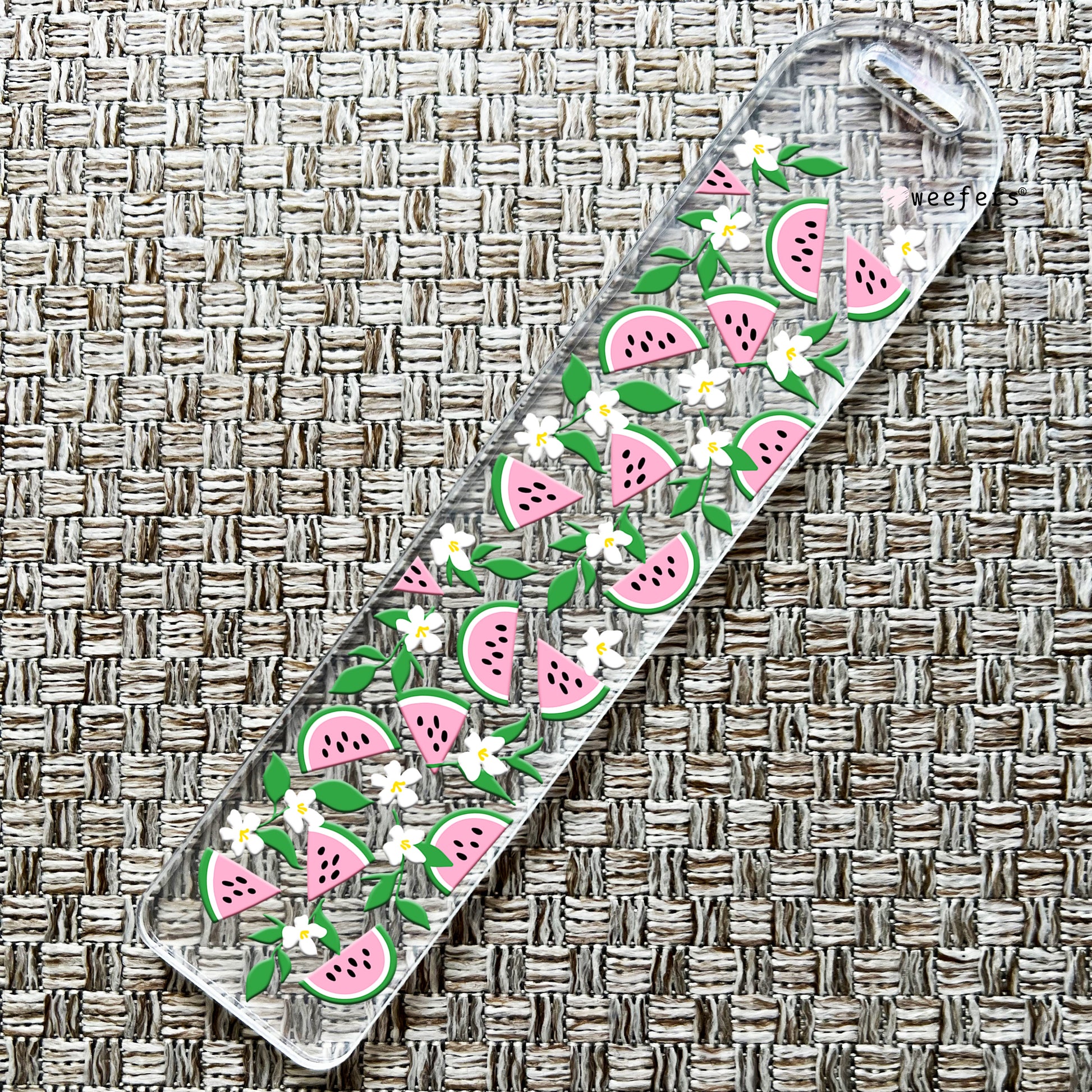 Floral Watermelon Bookmark UV DTF Decal - Weefers