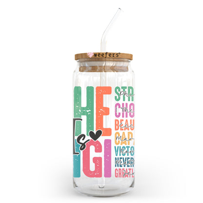 She Is Gigi Christian 20oz Libbey Glass Can UV DTF or Sublimation Wrap - Decal - Weefers