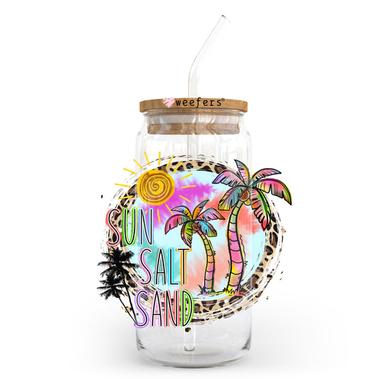 Sun Salt Sand 20oz Libbey Glass Can, 34oz Hip Sip, 40oz Tumbler, 24oz Cold Cup UV DTF or Sublimation Decal Transfer - Weefers