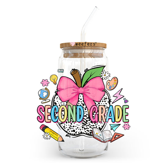 Second Grade 20oz Libbey Glass Can, 34oz Hip Sip, 40oz Tumbler, 24oz Cold Cup UV DTF or Sublimation Decal Transfer - Weefers