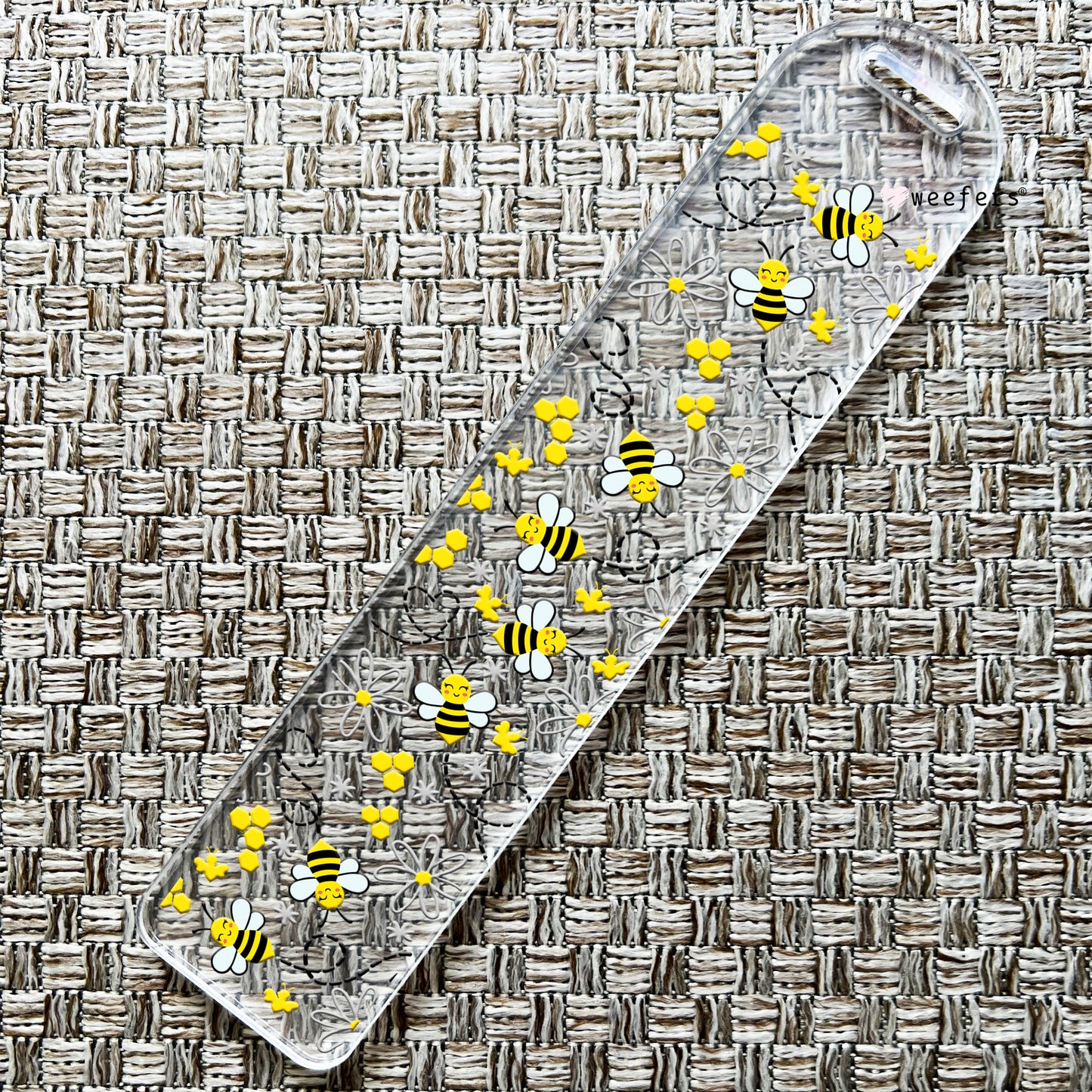 Happy Honeybees Bookmark UV DTF Decal - Weefers