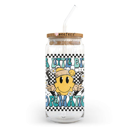 A Little Bit Dramatic Blue 20oz Libbey Glass Can UV DTF or Sublimation Wrap - Decal Transfer Weefers