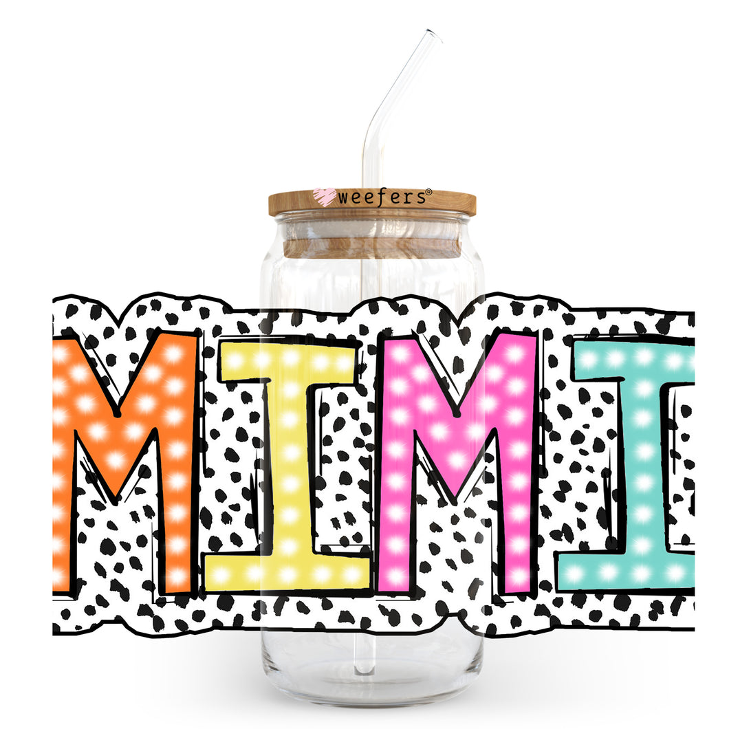 a jar with a straw in it and the word'mmm'spelled out in