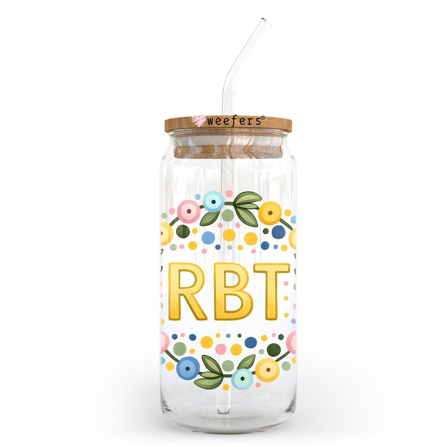 RBT Registered Behavioral Therapist 20oz Libbey Glass Can UV DTF or Sublimation Wrap - Decal Weefers