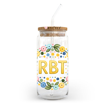 RBT Registered Behavioral Therapist 20oz Libbey Glass Can UV DTF or Sublimation Wrap - Decal Weefers