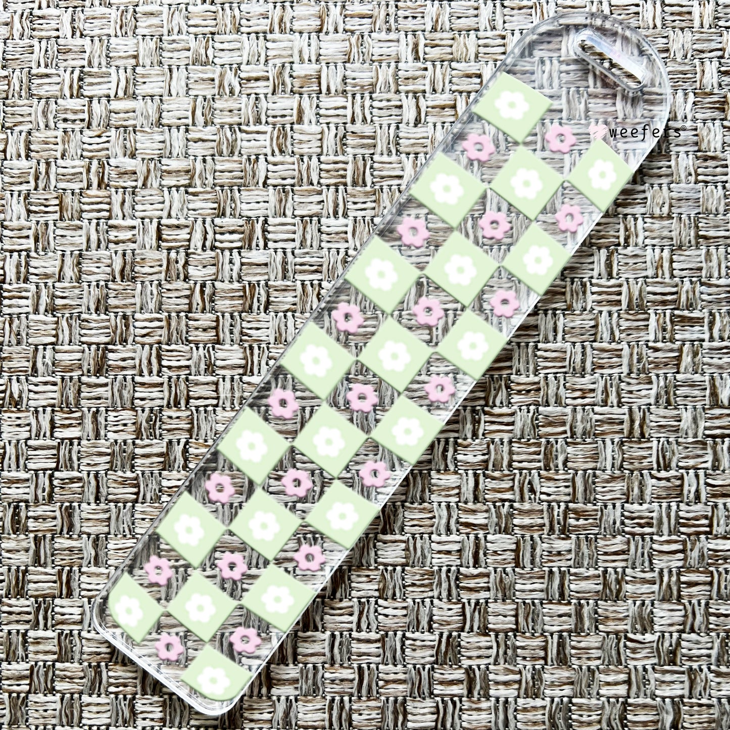 Checkered Flowers UV DTF Decal - Weefers