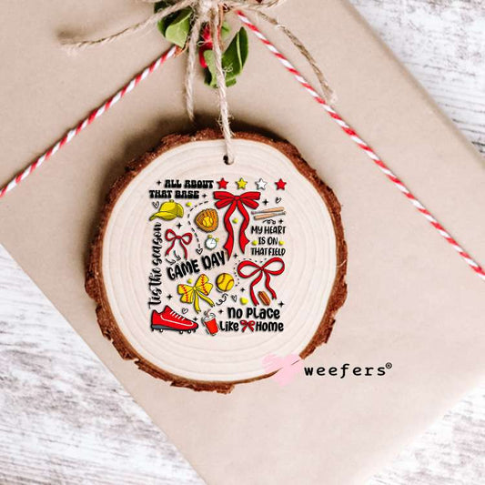 Softball Game Day Quotes UV DTF Decal Ornament Weefers