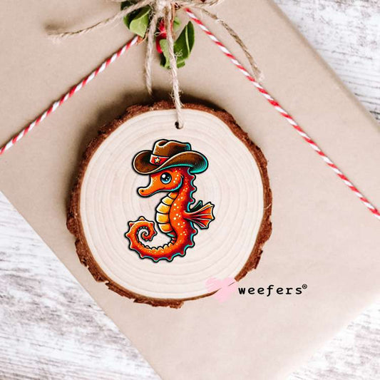 Cowboy Seahorse UV DTF Decal Ornament Weefers