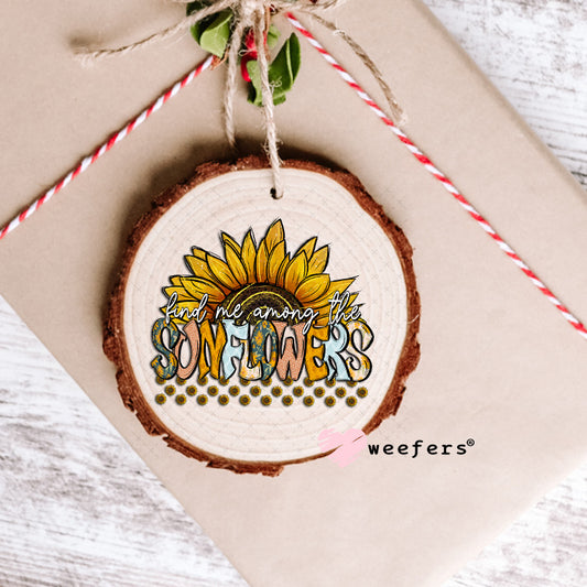 Find Me Among the Sunflowers Dog UV DTF Decal Ornament Weefers