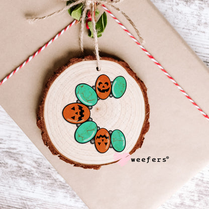 Turquoise and Jack-o-Lantern Bracelet UV DTF Decal Ornament Weefers