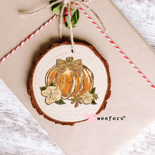 Autumn Pumpkin UV DTF Decal Ornament Weefers