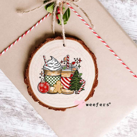Christmas Coffee Favorite Things Cheer UV DTF Cup Wrap Ornament Weefers