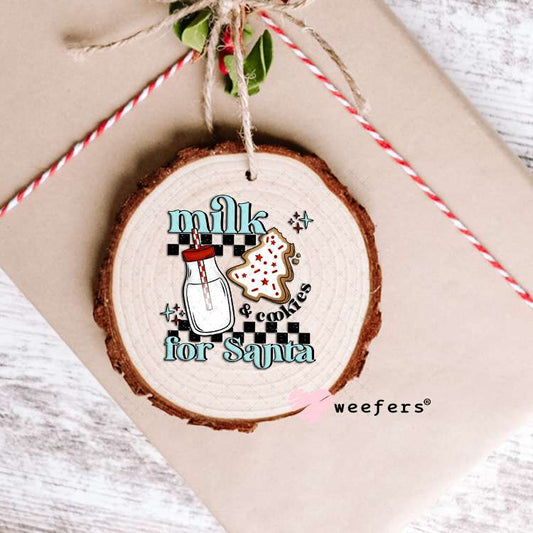 Milk and Cookies for Santa UV DTF Decal Ornament Weefers
