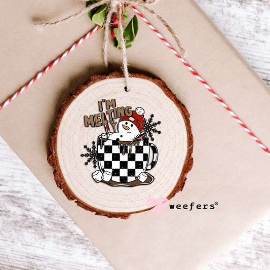 I'm Melting Christmas Hot Chocolate UV DTF Decal Ornament Weefers