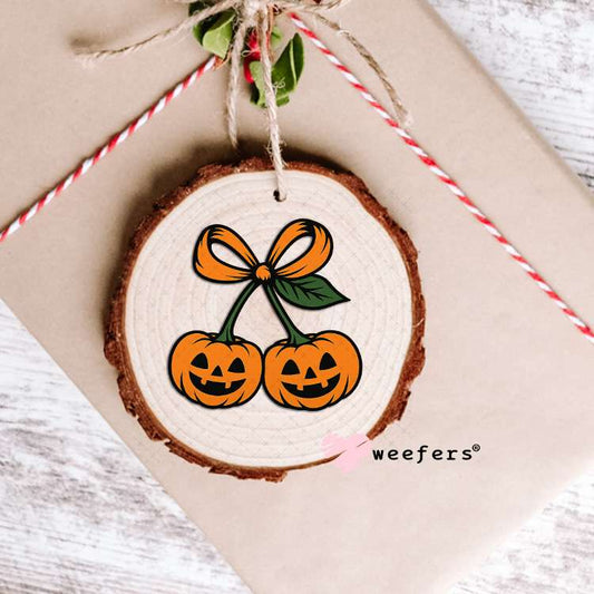 Pumpkin Cherries UV DTF Decal Ornament Weefers