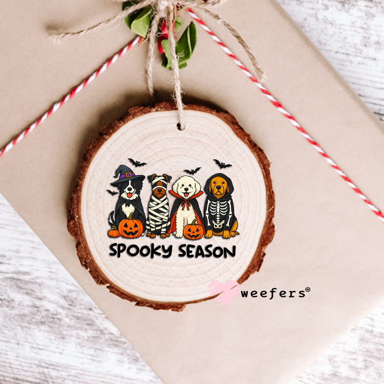 Spooky Season Dog Friends UV DTF Decal Ornament Weefers