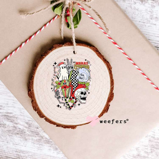 Retro Christmas Ghouls UV DTF Decal Ornament Weefers
