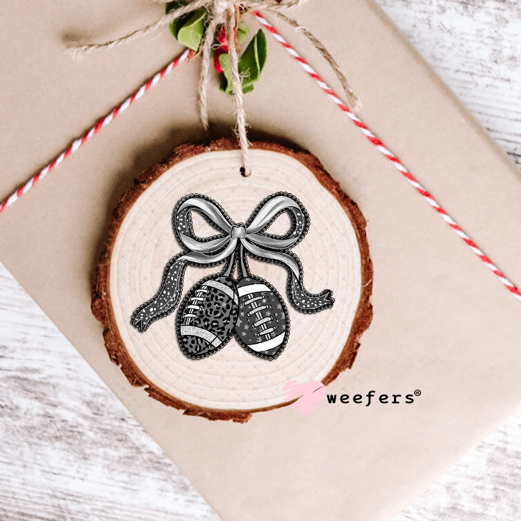 Football Cherries Black Lace UV DTF Decal Ornament Weefers