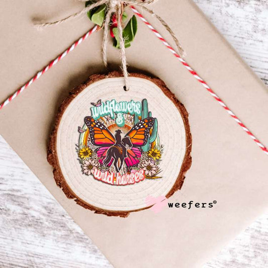 Wildflowers and Wild Horses UV DTF Decal Ornament Weefers
