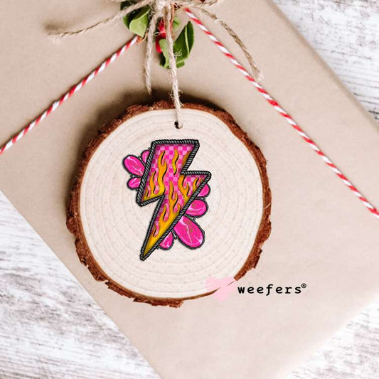 Lightening Bold Magenta UV DTF Decal Ornament Weefers