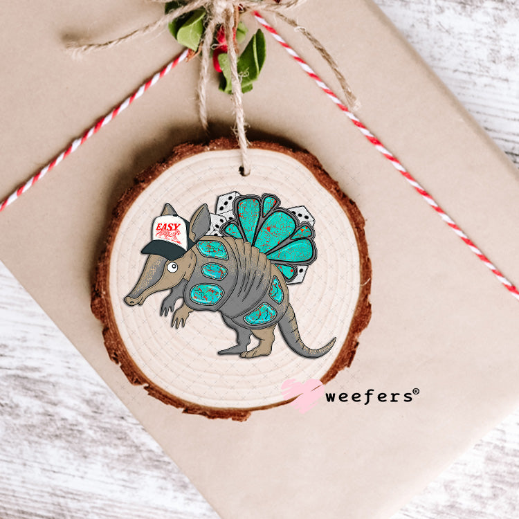 Sassy Armadillo UV DTF Decal Ornament Weefers