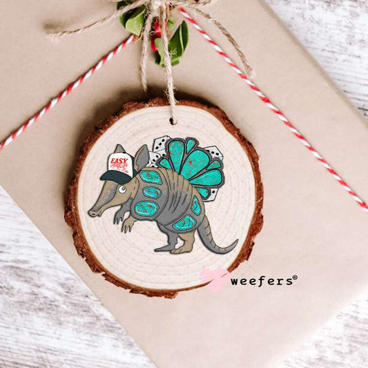 Sassy Armadillo UV DTF Decal Ornament Weefers