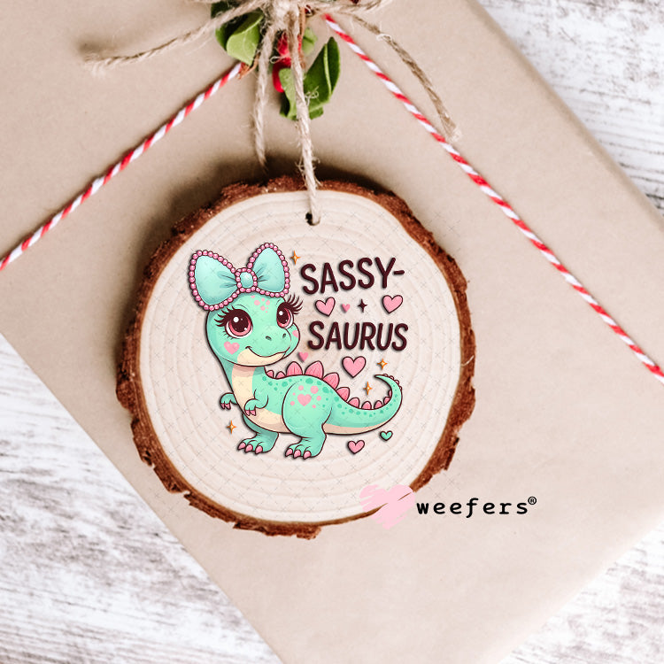 UV DTF Decal - Sassy Saurus Ornament Weefers