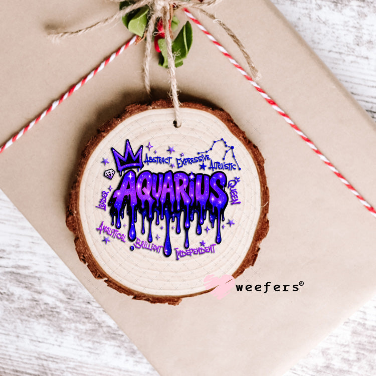 UV DTF Decal - Aquarius Zodiac Sign Ornament Weefers