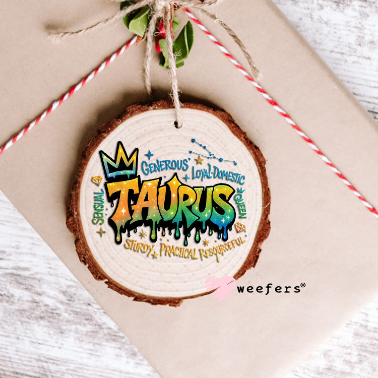 UV DTF Decal - Taurus Zodiac Sign Ornament Weefers