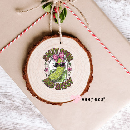 UV DTF Decal - Salty Sour and Sassy Pickle Ornament Weefers