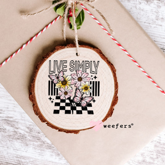 UV DTF Decal - Live Simply Ornament Weefers