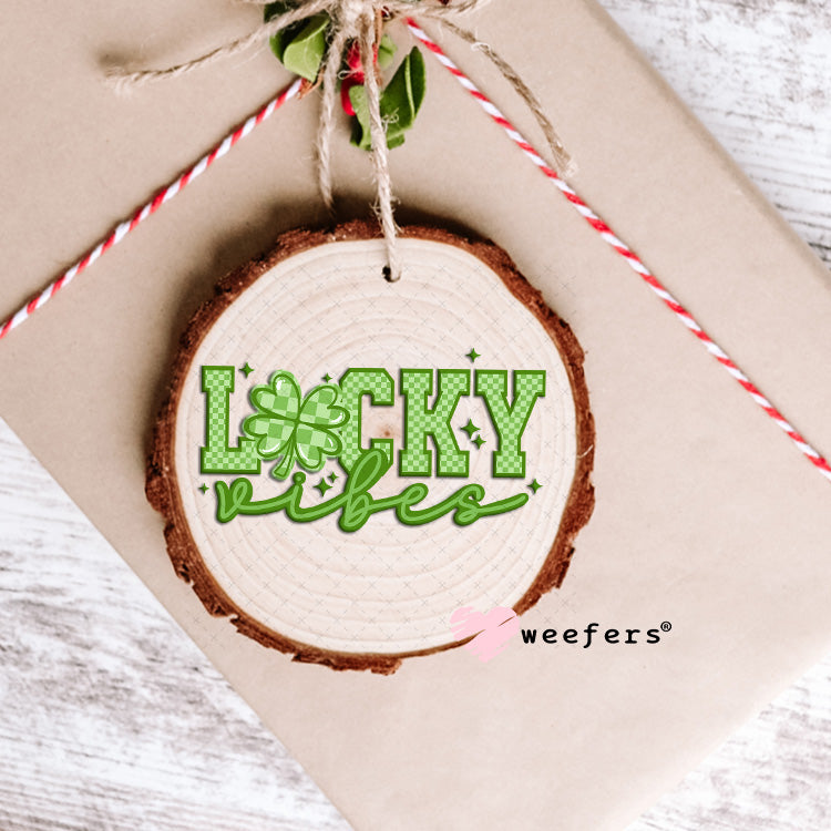 UV DTF Decal - Lucky Vibes Patrick's Day Ornament Weefers