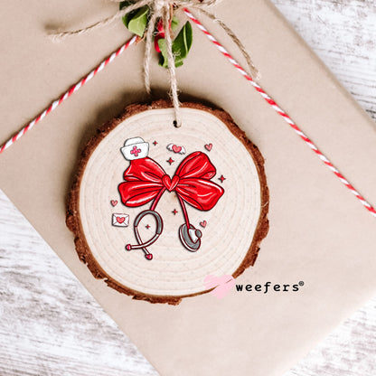 UV DTF Decal - Nurse Bow Valentine's Ornament Weefers