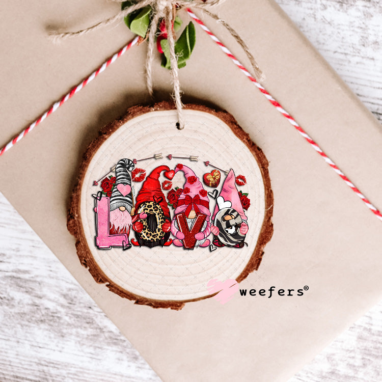 UV DTF Decal - Love Gnomes Valentine's Day Ornament Weefers