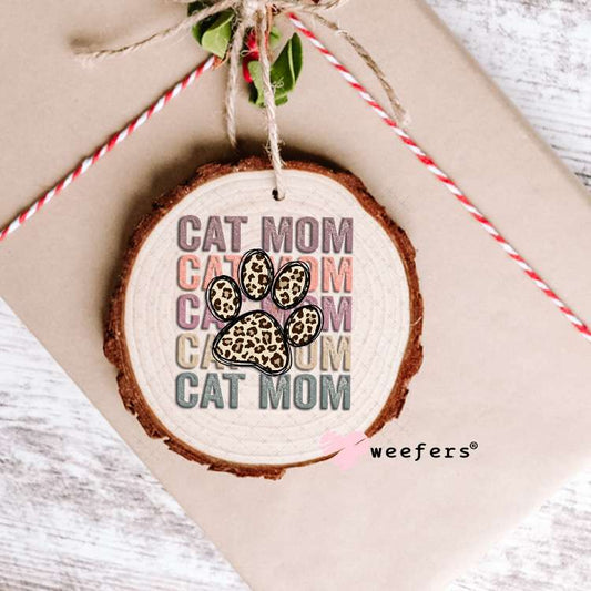 UV DTF Decal - Cat Mom Leopard Paw Ornament Weefers