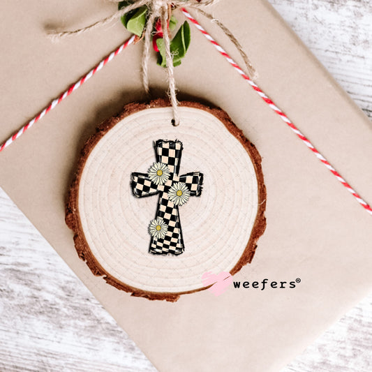 UV DTF Decal - Checkered Cross Ornament Weefers