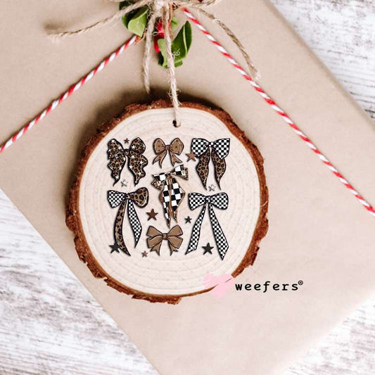 UV DTF Decal - Brown Leopard Bows Ornament Weefers