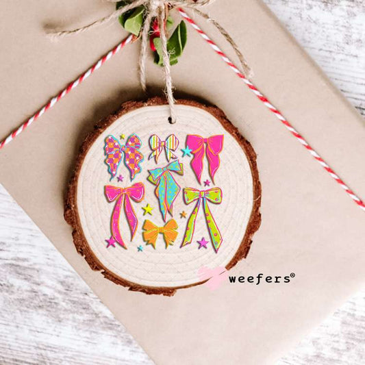 UV DTF Decal - Retro Bright Bows Ornament Weefers