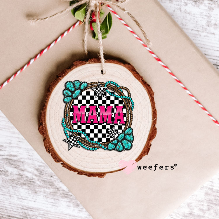 UV DTF Decal - Mama Western Jewels Checkered Ornament Weefers