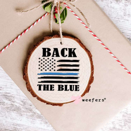 UV DTF Decal -Back the Blue Ornament Weefers