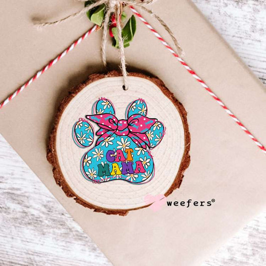 UV DTF Decal -Cat Mama Paw Ornament Weefers