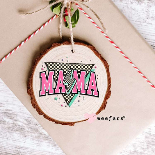 UV DTF Decal - Mama Pink Lightening Bolt Ornament Weefers