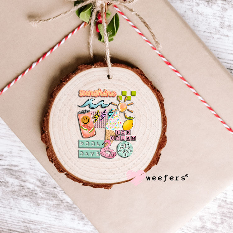 UV DTF Decal - Sunshine Ice Cream Ornament Weefers
