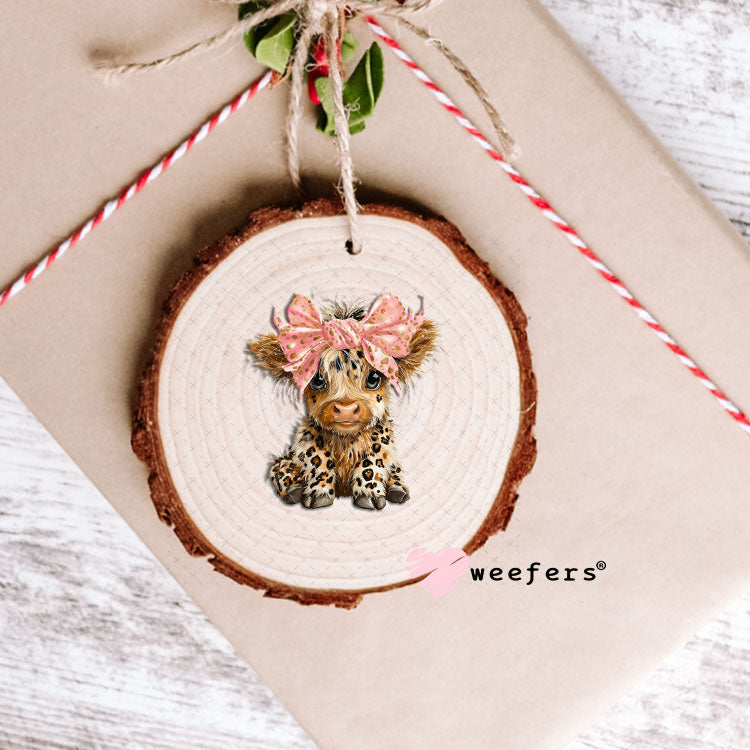 UV DTF Decal - Leopard Bougie Highland Cow Ornament Weefers